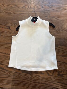 SPANX Sleeveless Mock Neck Tank in White